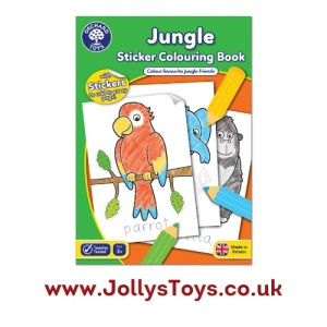 Jungle Colouring Book with Stickers
